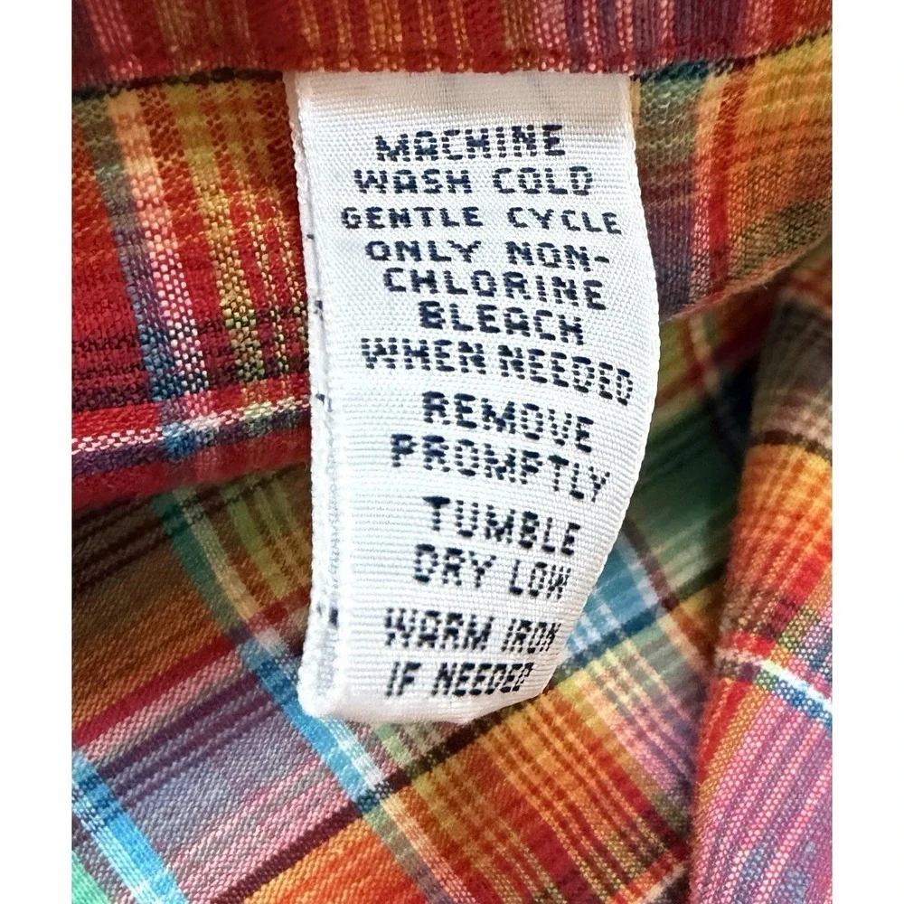 Polo Ralph Lauren Classic Fit Men's Size Large Colorful Plaid Long Sleeve Shirt